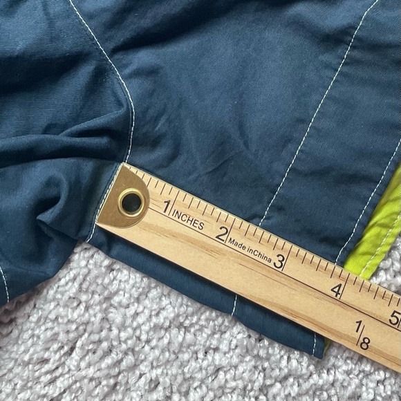 Nike Y2K Swim Surfing Shorts Size L (12-14) Missing a Button Blue & Yellow/Green - Picture 8 of 10